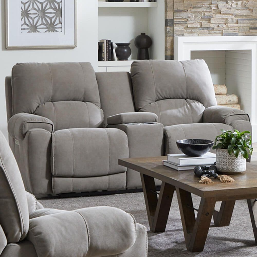 HomeStretch Showtime Power Loveseat in Tan, , large