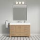 37B Alanya 48" Single Bathroom Vanity in Warm Oak with White Composite Stone Top, , large