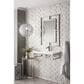 James Martin Vanities Boston 31.5" Single Wall Brackets in Brushed Nickel with 3 cm White Glossy Resin Top and Rectangular Sink, , large