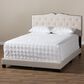 Baxton Studio Vivienne King Upholstered Bed in Light Beige, , large