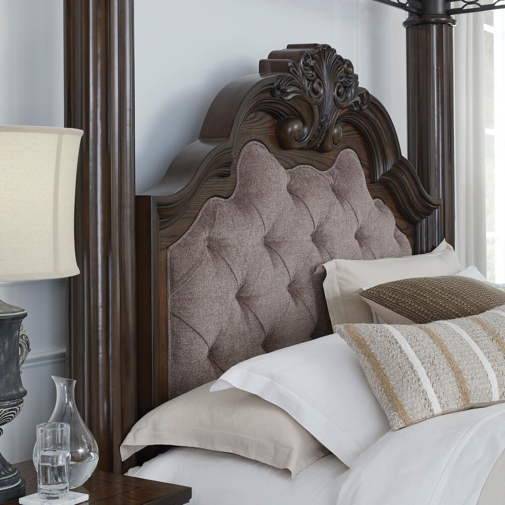 Millenium Maylee Queen Canopy Bed in Dark Brown, , large