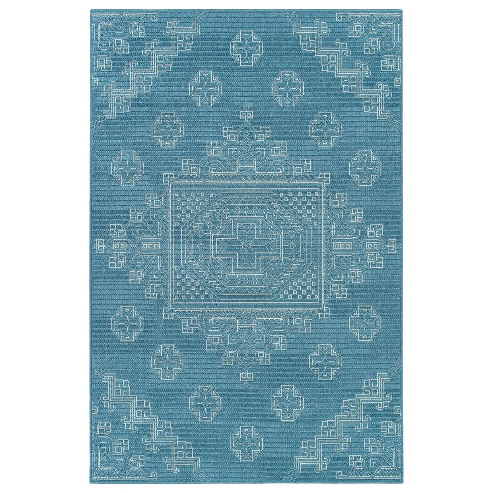 Kaleen Rugs Sunice SUN15-79 2"2" x 8" Light Blue and Ivory Runner, , large