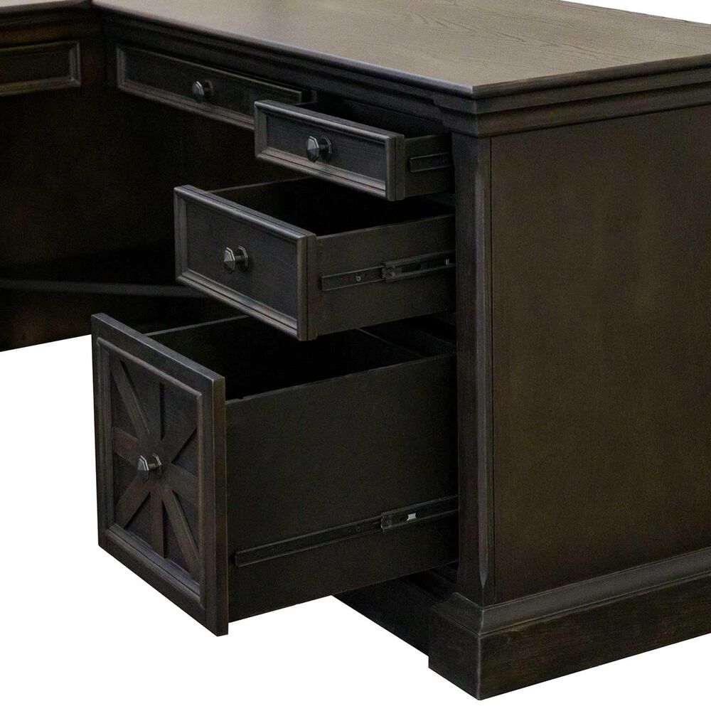 Wycliff Bay Kingston L-Shaped Desk with Return in Slate, , large