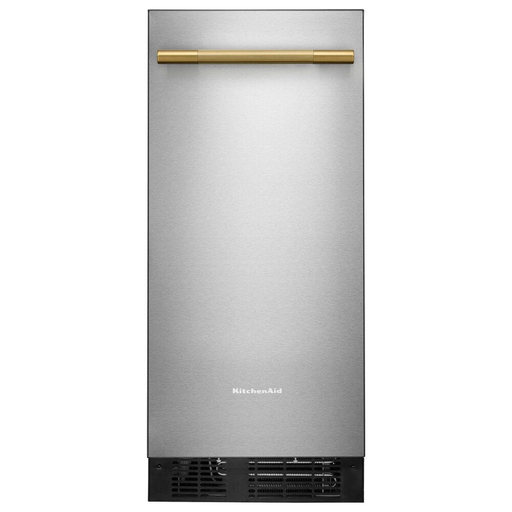 KitchenAid 15&#39;&#39; Automatic Ice Maker with Drain Pump in PrintShield Stainless, , large