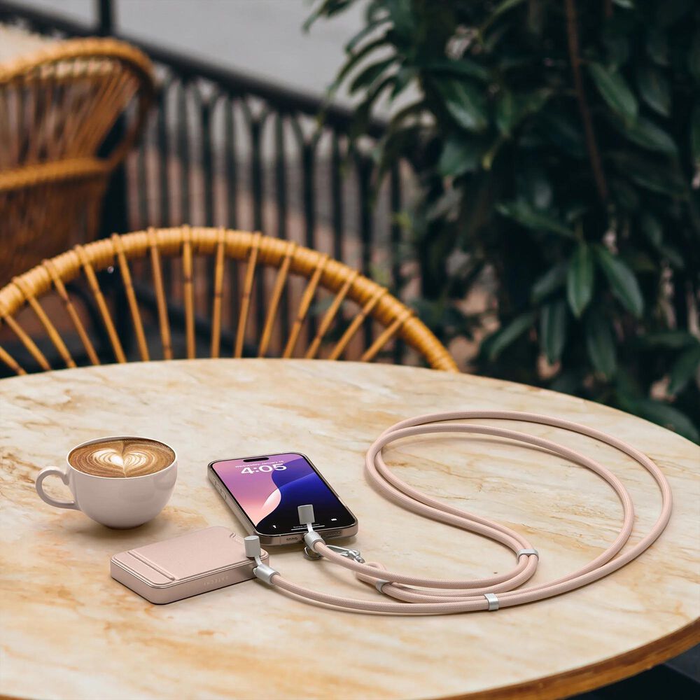 Satechi Onthego Crossbody USB-C Lanyard Cable in Desert Rose, , large