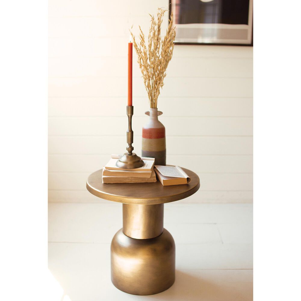 Kalalou Accent Table in Gold, , large