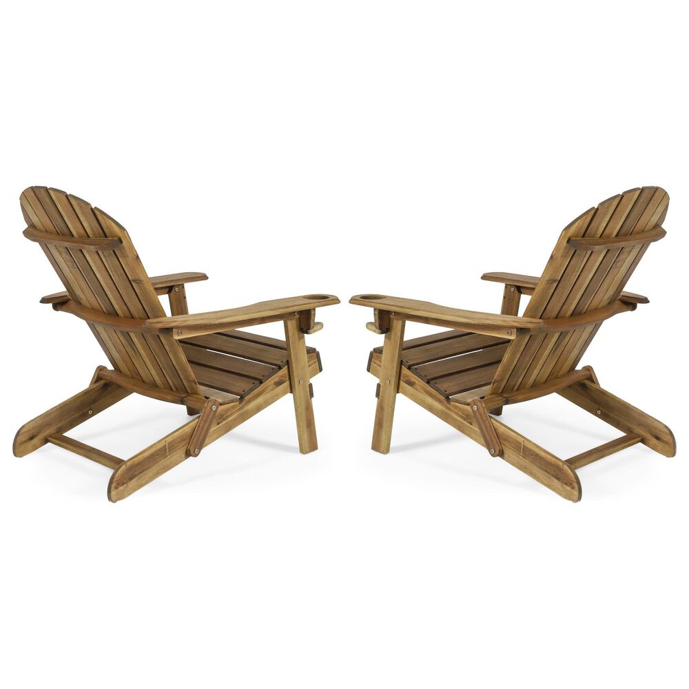 Noble House Bellwood Patio Adirondack Chair in Natural &#40;Set of 2&#41;, , large