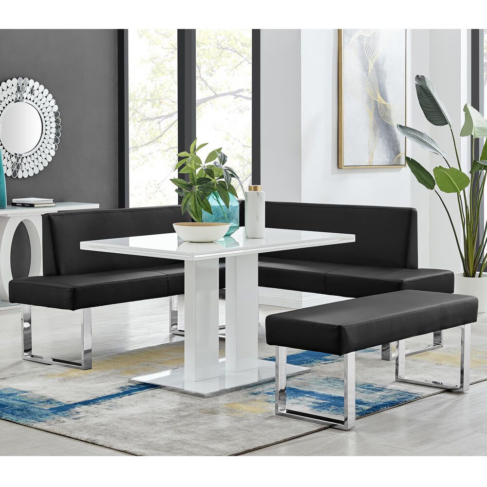 Blue River Amanda 3-Piece Dining Set in Black, , large