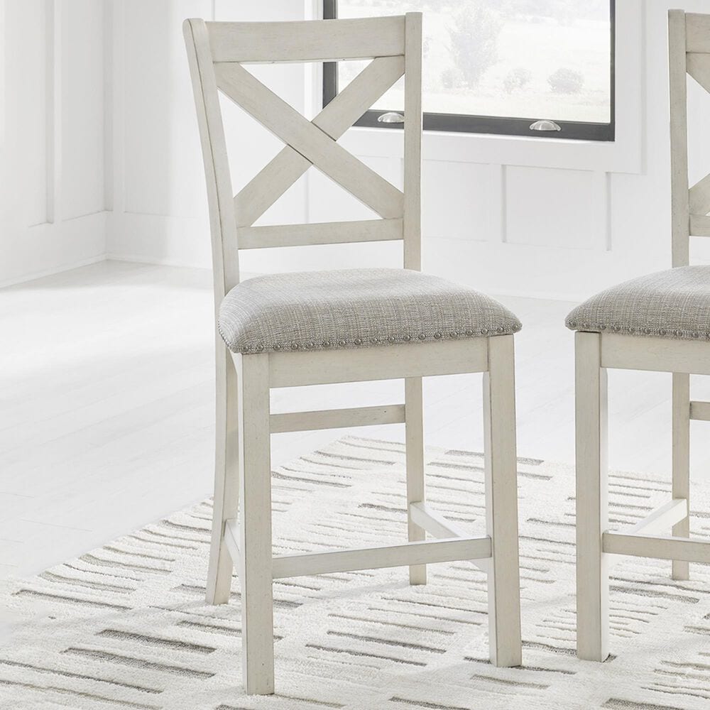 Ashley Robbinsdale Counter Stool in Antique White, , large