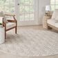 Nourison Aloha Floral 7"10" Round Ivory and Grey Indoor/Outdoor Area Rug, , large