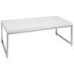 Valor Living Wall Street Coffee Table in White Melamine/Chrome, , large