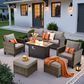 HOMLUX 6-Piece Patio Set in Dark Grey, , large