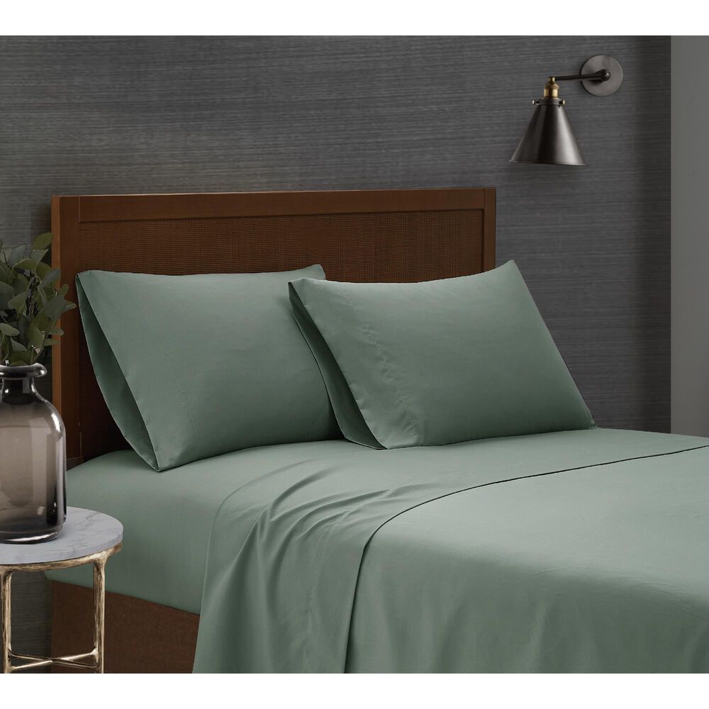 Pem America London Fog Garment Wash 4-Piece King Sheet Set in Green, , large