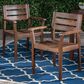 Hearth and Haven Stamford Patio Dining Chair in Dark Brown (Set of 2), , large