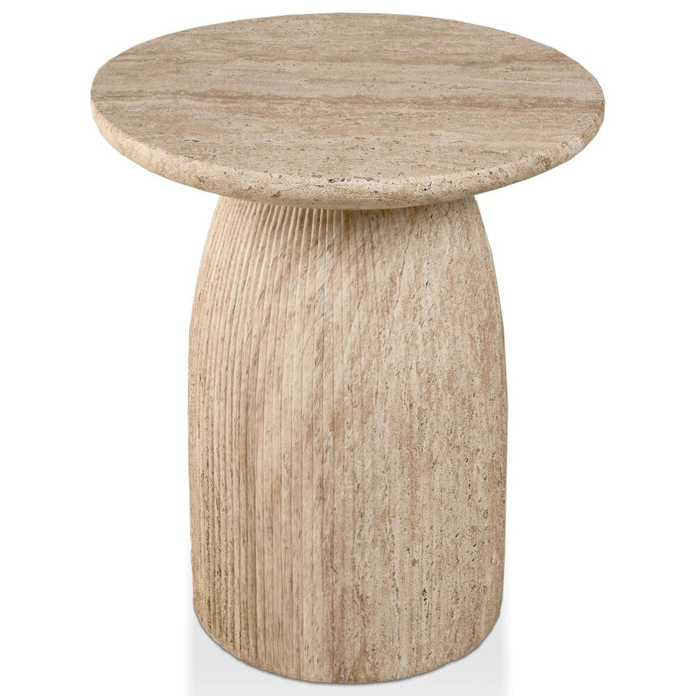 Furniture of America Karvyn 17" Side Table in Light Brown, , large