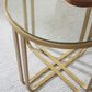 Ashley Milloton 3-Piece Occasional Table Set in Gold and Clear, , large