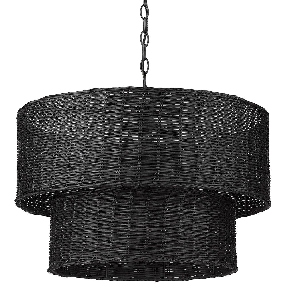 Golden Lighting Erma 6-Light Chandelier in Matte Black, , large