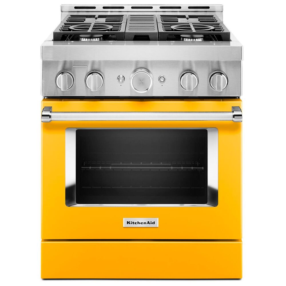KitchenAid 4.1 Cu. Ft. Freestanding Gas Range with True Convection in Yellow Pepper, , large