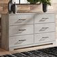 Ashley Shawburn 6-Drawer Dresser in Light Gray, , large