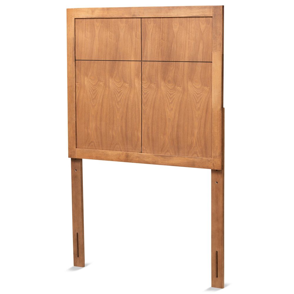 Baxton Studio Monroe Twin Panel Headboard in Ash Walnut, , large