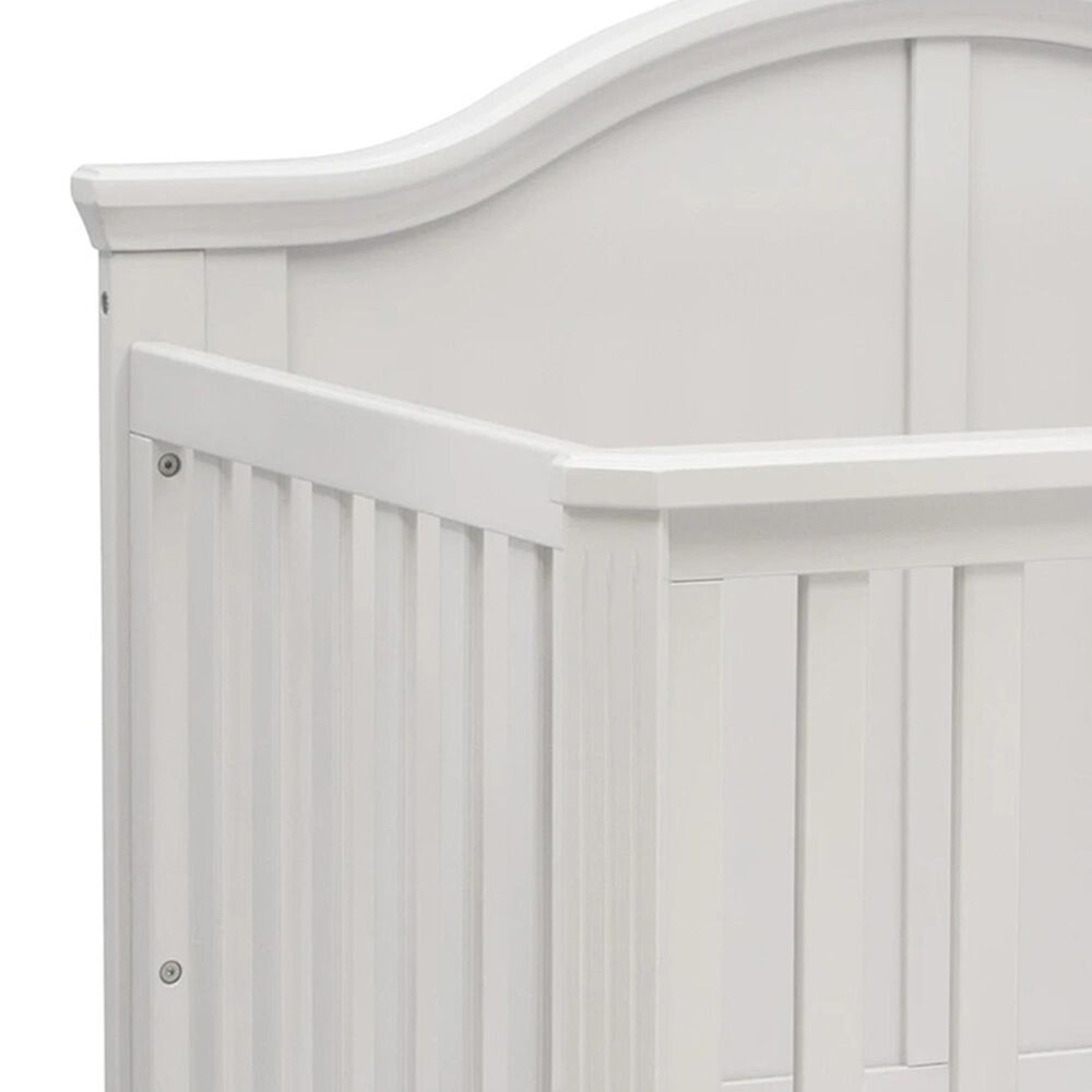 Delta Parker Mini Convertible Baby Crib with Mattress in Bianca White, , large