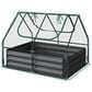 Timberlake Raised Garden Bed with Green House in Green, , large