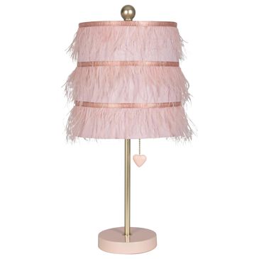 Lamps Per Se Transitional 20" Table Lamp in Faded Pink, , large