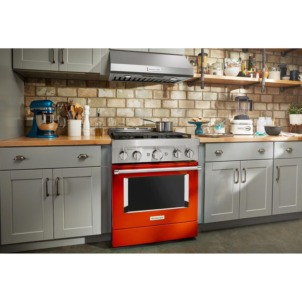 KitchenAid 4.1 Cu. Ft. Freestanding Gas Range with True Convection in Scorched Orange, , large