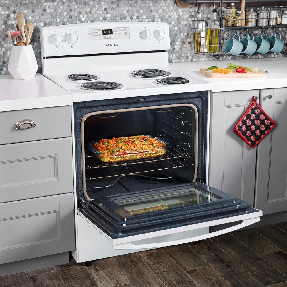Amana 4.8 Cu. Ft. Electric Range with Bake Assist Temps in White