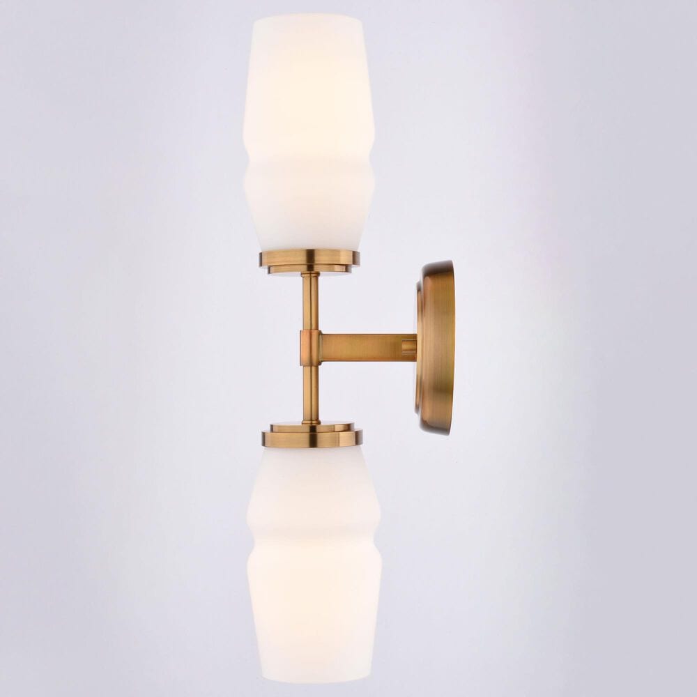 Vaxcel Warren 2-Light Wall Sconce in Brushed Brass, , large