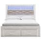 Ashley Altyra Queen Upholstered Bookcase Bed with Storage  in White, , large
