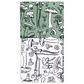 MuKitchen Vibe Dish Towel in Mushroom Medley and White, , large