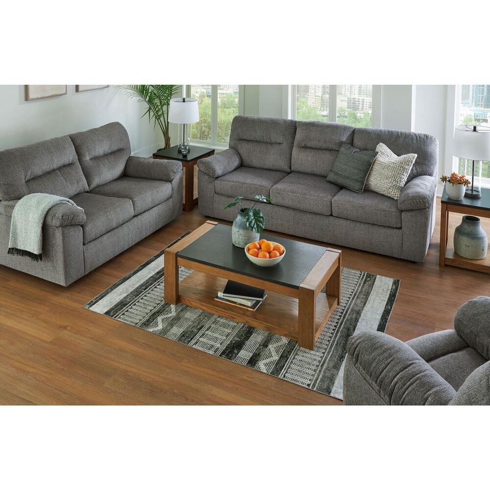 Ashley Bindura Manual Reclining Glider Loveseat in Mineral, , large