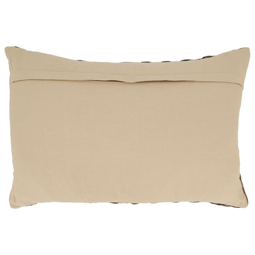 Saro Waffle Weave 20" Square Throw Pillow in Natural, , large