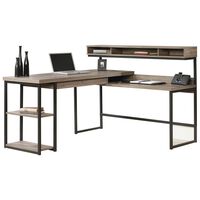 Sauder Select L-Shaped Desk in Salt Oak