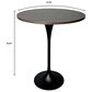 Leisuremod LeisureMod Verve Collection Modern Bar Height Table Black Base with 27 Round Dark Walnut MDF Top, , large