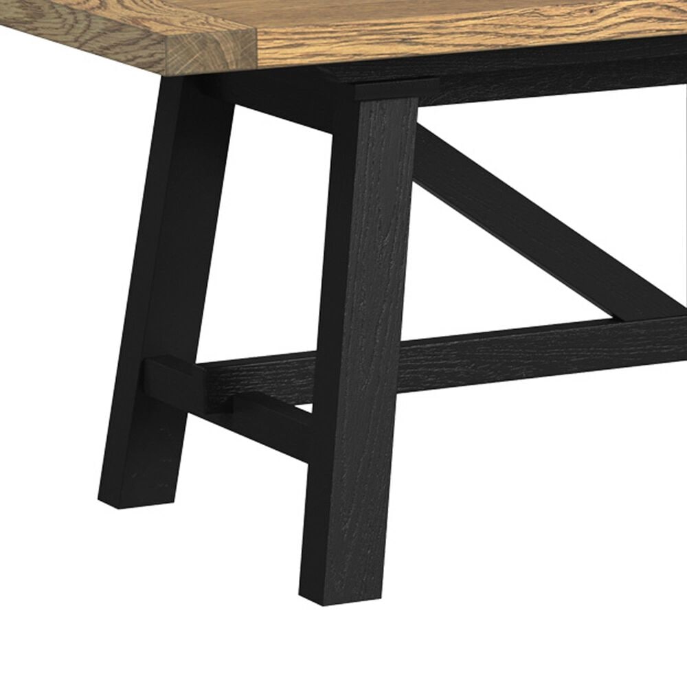 Hawthorne Furniture Hendricks Dining Table, 4 Dining Chairs and Bench in Rustic Wheat and Raven Finish, , large