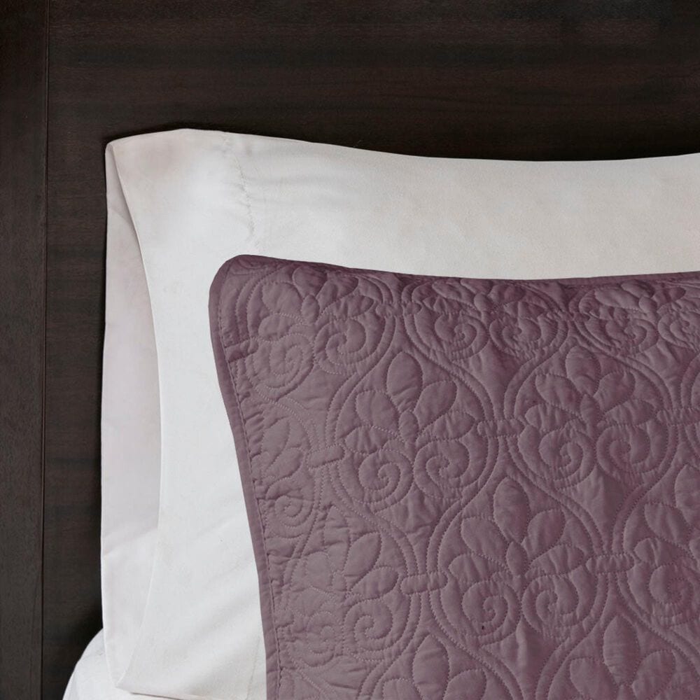 Hampton Park Quebec 3-Piece Full/Queen Quilt Set in Purple, , large