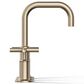 Kohler Purist Widespread Bathroom Sink Faucet with Cross Handles and High Gooseneck Spout in Vibrant Brushed Bronze, , large
