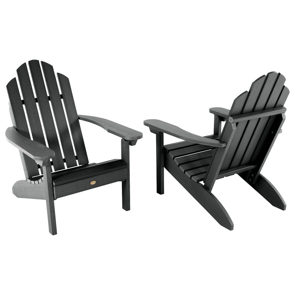 Highwood USA Classic Westport Adirondack Chair in Black &#40;Set of 2&#41;, , large