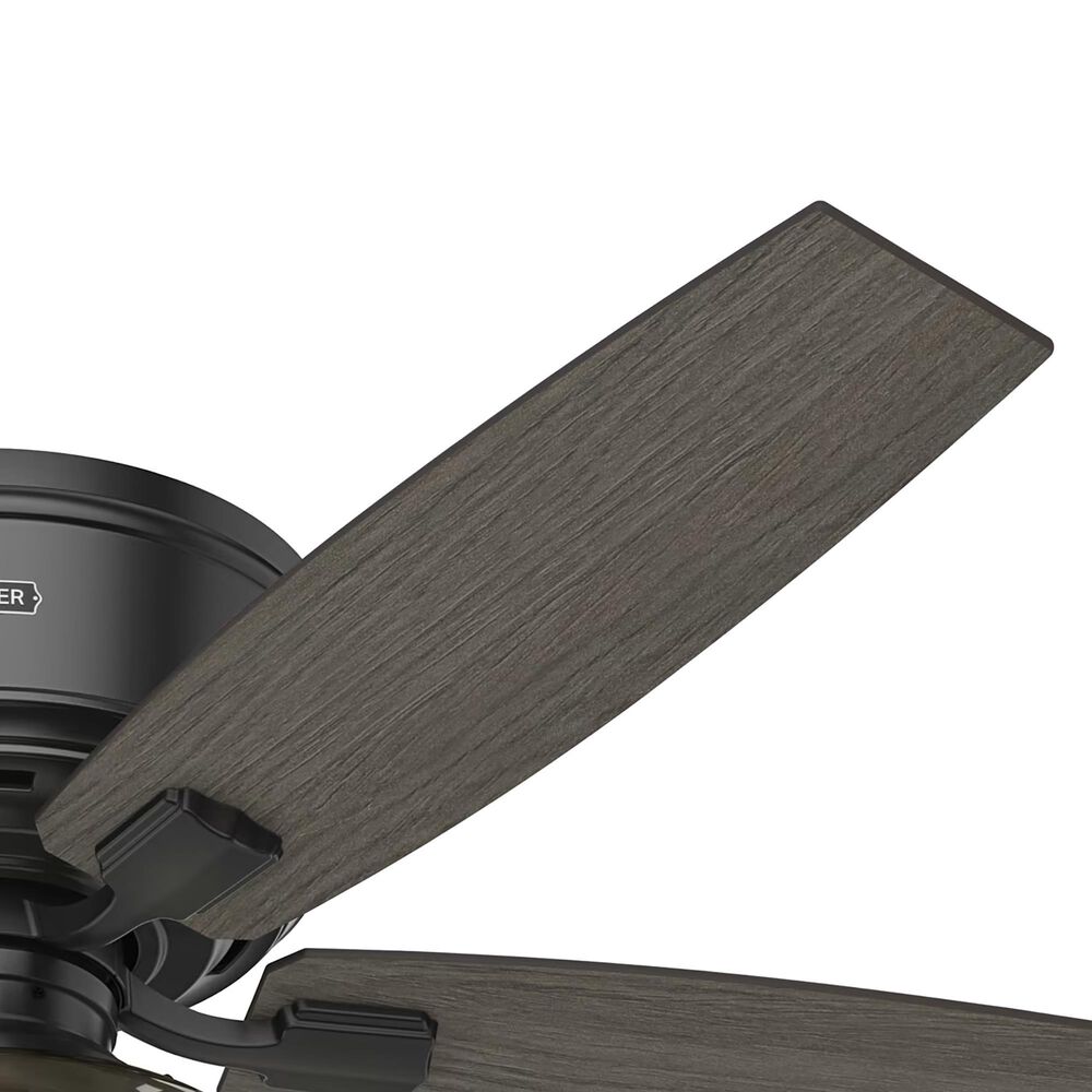 Hunter Bennett Low Profile 52&quot; Ceiling Fan with Light in Matte Black, , large