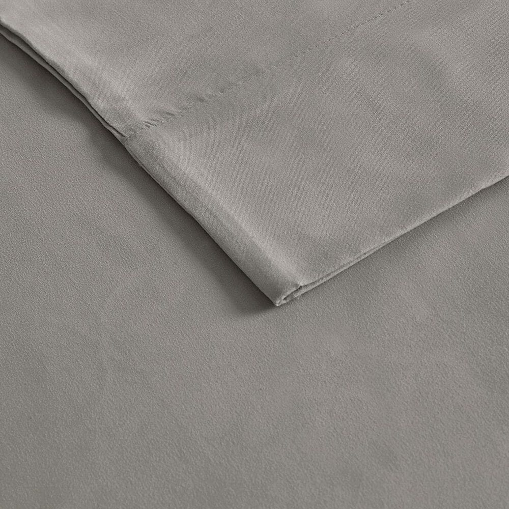 Hampton Park Madison Park 4-Piece Luxurious Brushed Microfiber Deep Pocket Queen Sheet Set in Grey, , large