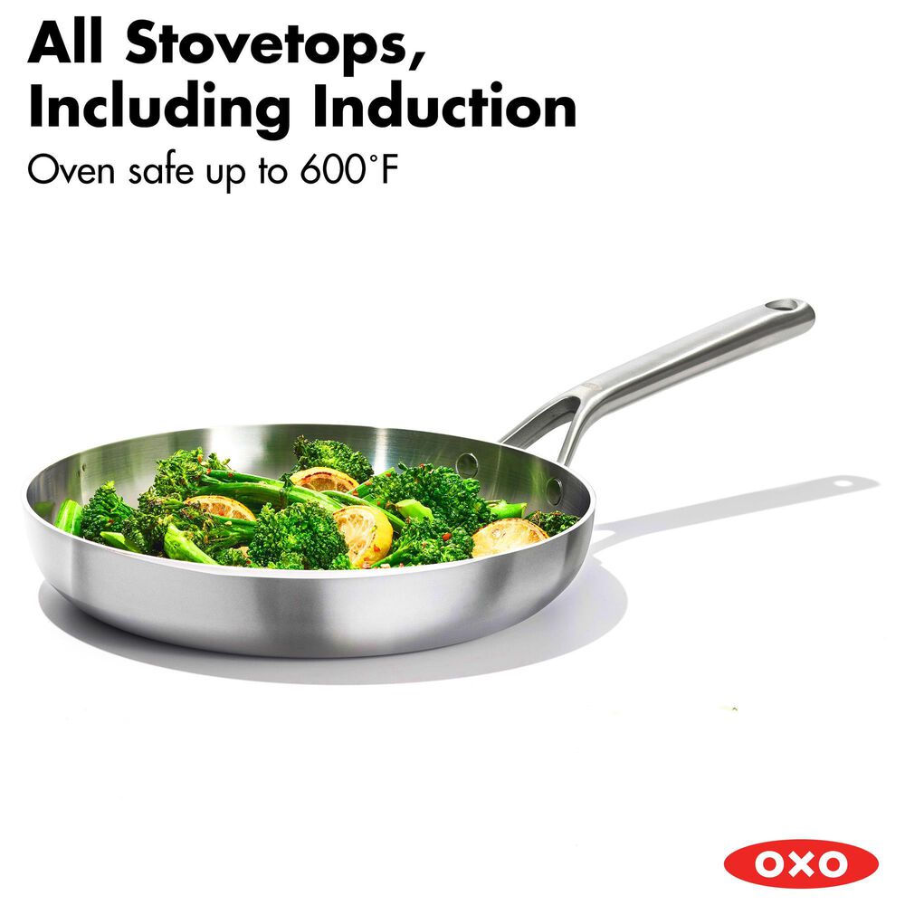Green Pan Mira 10" Open Frypan Uncoated in Stainless Steel, , large