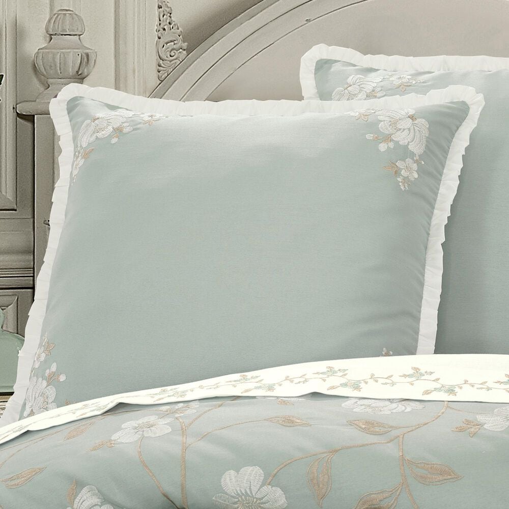 J. Queen New York Spring Garden 26&quot; Square Euro Pillow Sham in Spa, , large