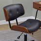 Lumisource Lombardi Desk Chair with Black Cushion in Walnut and Black, , large