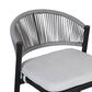 Hearth and Haven 30" Outdoor Barstool with Teak Frame in Light Gray (Set of 2), , large