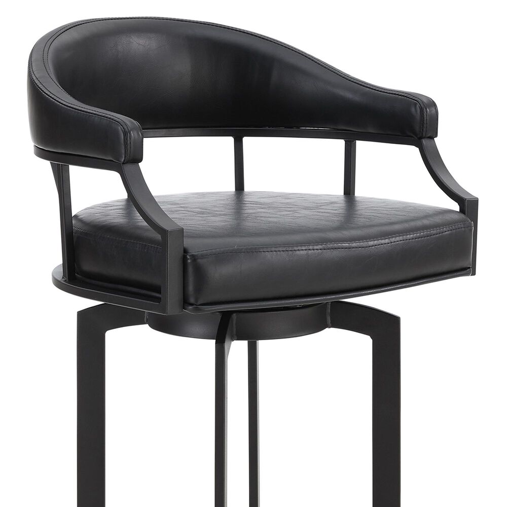 Blue River Pharaoh 26&quot; Swivel Counter Stool in Black, , large