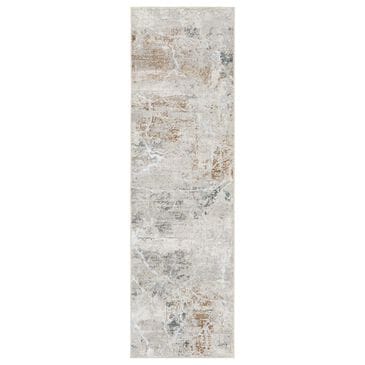 Nourison Glitz GLZ23 Grey and Multicolor 2"3" x 7"6" Runner, , large