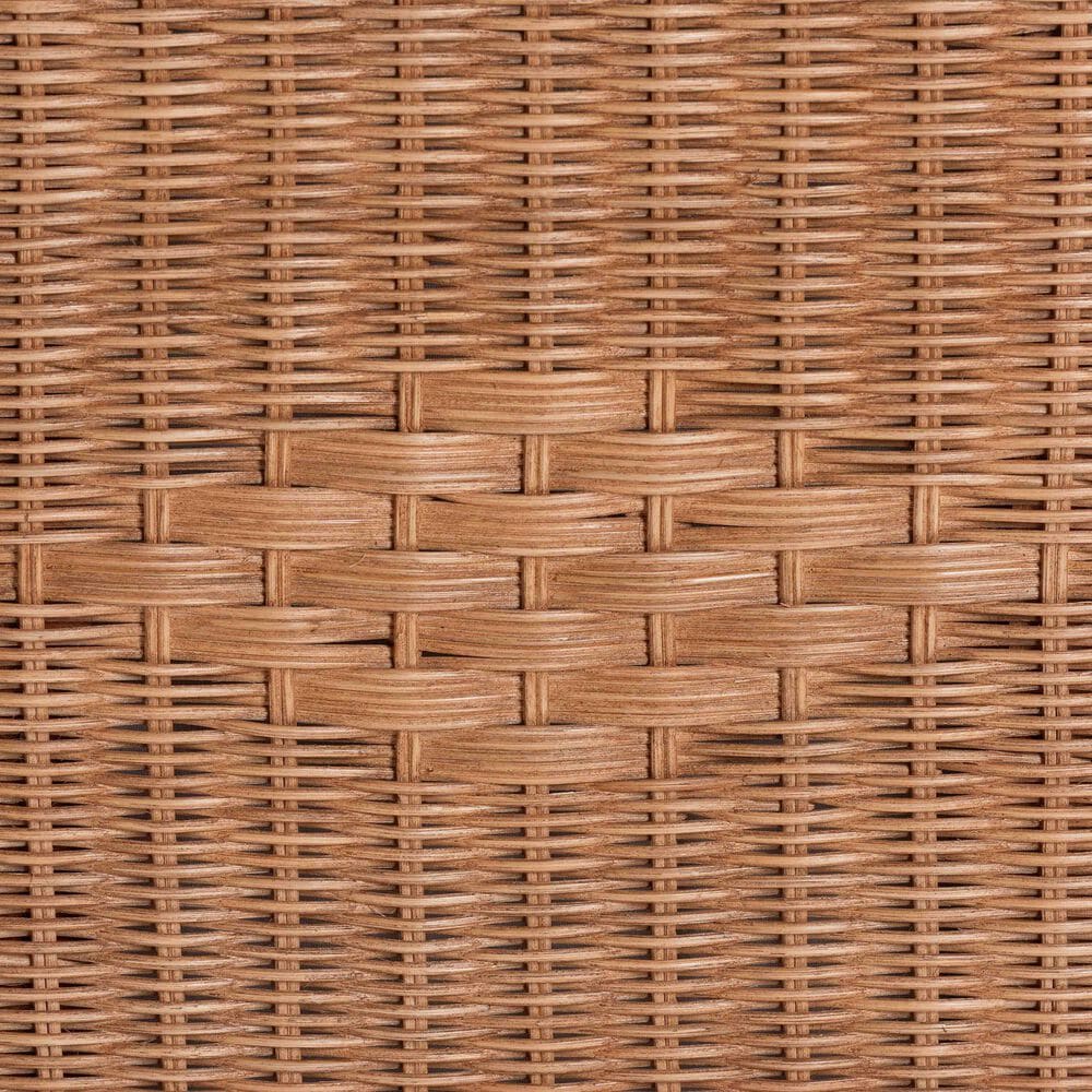 Baxton Studio Eamon Storage Bench with Brown Rattan in Cream, , large