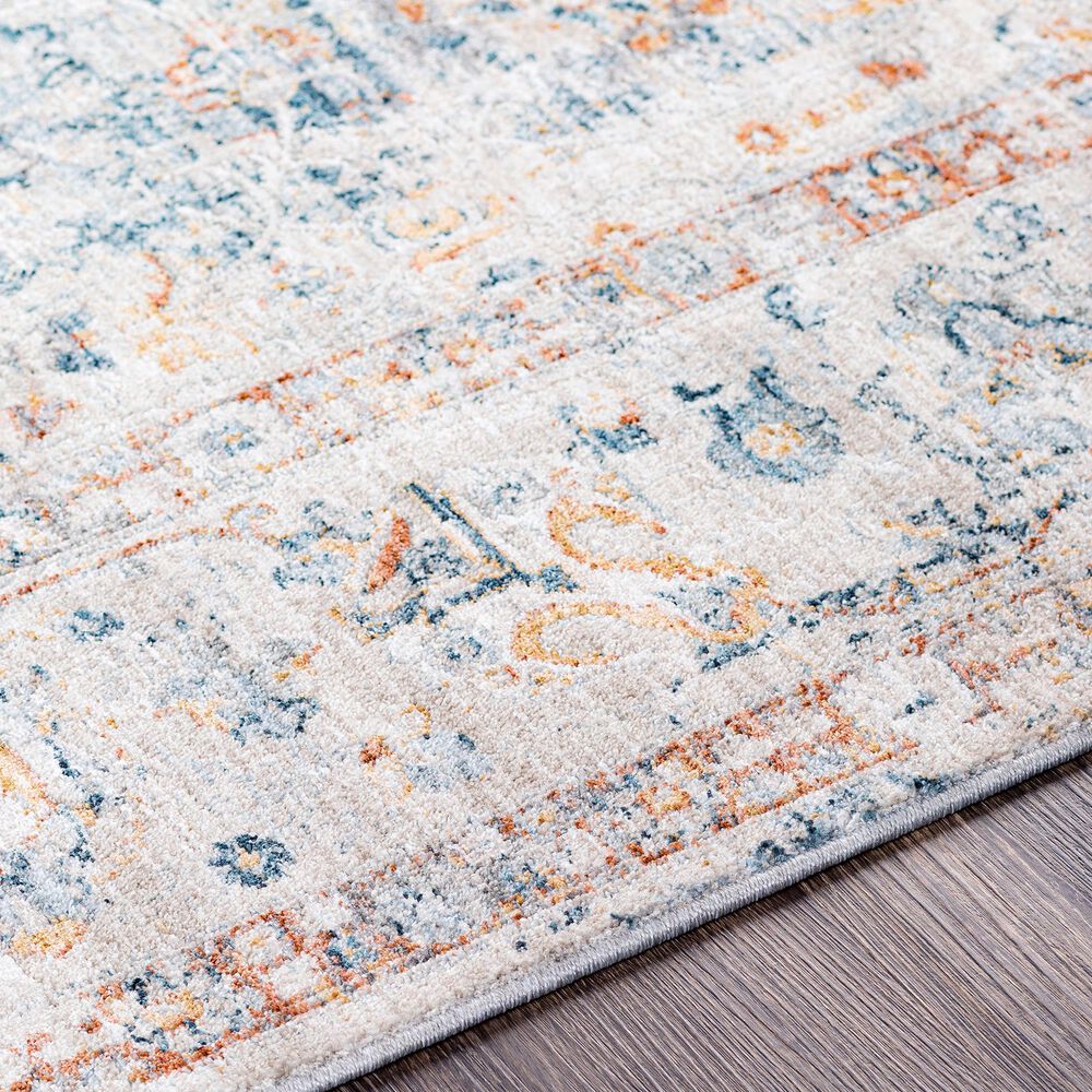 Surya Laila LAA-2317 10&#39; x 14&#39; Teal, Orange, Sage, Saffron, Gray and Cream Area Rug, , large